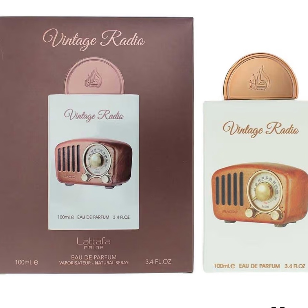 Lattafa Pride Vintage Radio for Unisex Eau de Parfum Spray, 3.4 Ounce / 100 ml